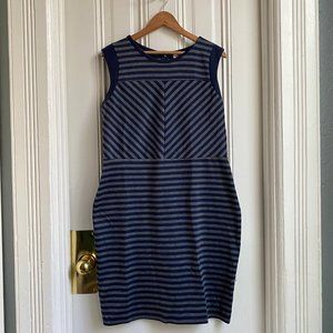 Merona Navy & Grey Stripe Sleeveless Dress